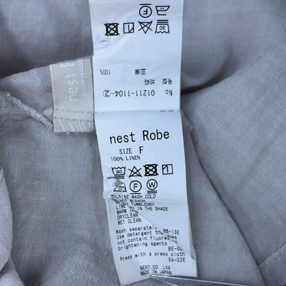 Nest Robe Womens Size OS One Size Blouse Button Up Band Collar Linen Ruched Cuff - Picture 12 of 16